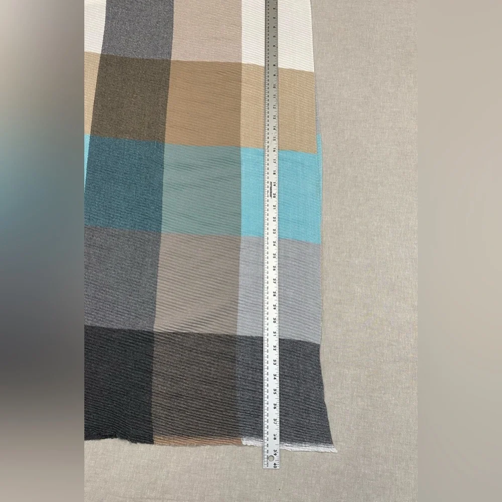 Pretty Persuasions Plaid Shawl Wrap Throw Multi Color Scarf Oversized Soft Warm